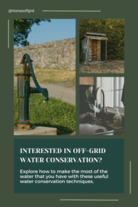 Interested in off-grid water conservation? 